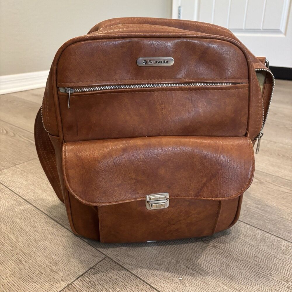 Vintage Samsonite Sonora Shoulder Bag Brown Overnight‎ Carry-On Luggage